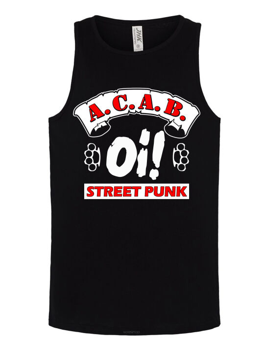 KOSZULKA ACAB OI STREET PUNK CZARNA BOKSERKA