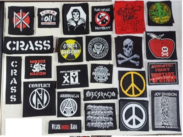 NASZYWKI PUNK ANARCHIA PACYFKA różne wzory - cena z 1szt