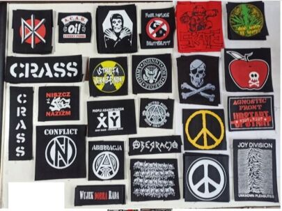 NASZYWKI PUNK ANARCHIA PACYFKA różne wzory - cena z 1szt