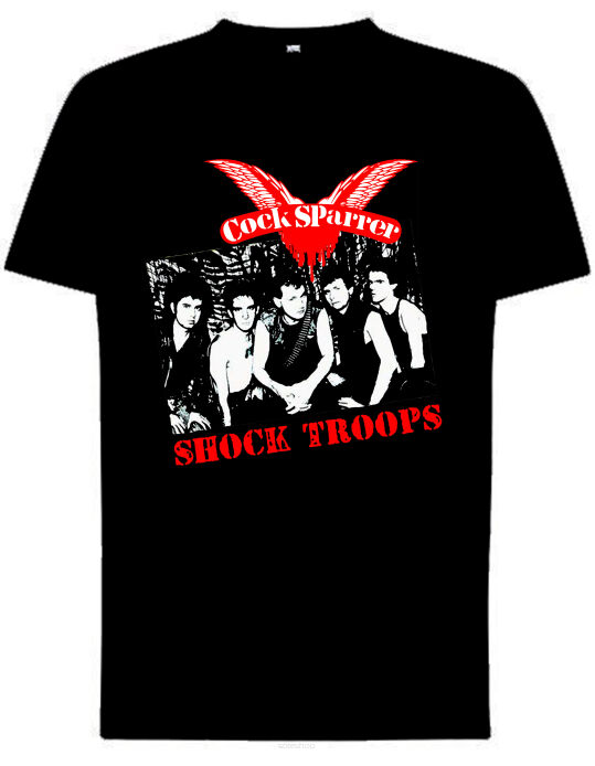 KOSZULKA COCK SPARRER SHOCK TROOPS CZARNA