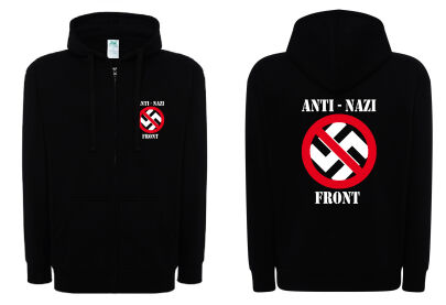 BLUZA Z KAPTUREM ANTI NAZI FRONT SUWAK NOWA